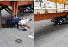 Pareja grave tras chocar su moto contra un tráiler, en el Libramiento de Uruapan