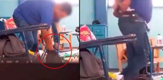 #VIDEO // Suspenden a maestro tras ser grabado robando las mochilas de sus propios alumnos