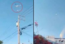 #VIDEO || Captan caída de canastilla de agua desde helicóptero en incendio de Tlajomulco