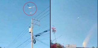 #VIDEO || Captan caída de canastilla de agua desde helicóptero en incendio de Tlajomulco