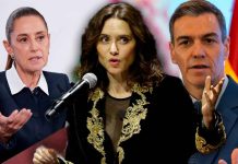 Presidenta de Madrid acusa a Sheinbaum y al presidente de España de abandonarla en un país “violento”