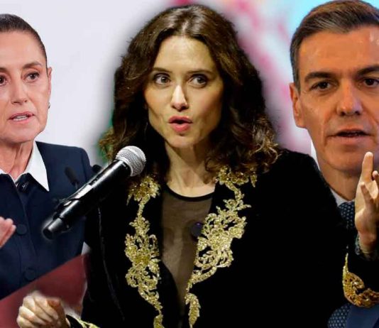 Presidenta de Madrid acusa a Sheinbaum y al presidente de España de abandonarla en un país “violento”