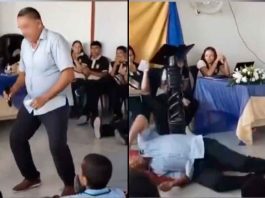 #VIDEO // Profesor fallece frente a sus alumnos mientras cantaba en pleno festejo