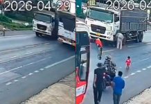 #VIDEO // Cámaras captan trágico descuido: Niña es atropellada por un camión en Vietnam