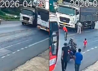 #VIDEO // Cámaras captan trágico descuido: Niña es atropellada por un camión en Vietnam
