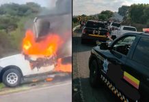 Sujetos armados queman camioneta en la Morelia-Quiroga