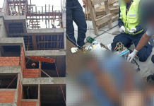 Albañil cae de tres metros de altura y se encaja una varilla, al sur de Morelia
