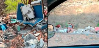 #VIDEO // Crónica| Demuelen el corredor de altares de la”Santa Muerte” en El Márquez