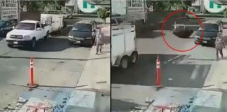 #VIDEO // Toro sale volando de su remolque y choca contra autos estacionados en Michoacán
