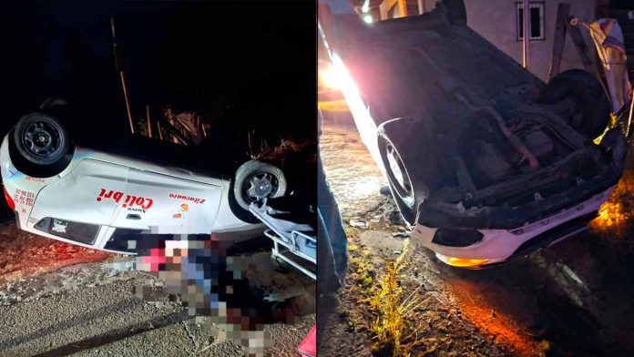 Taxista-queda-herido-tras-la-volcadura-de-su-auto-en-la-Zitácuaro-Aputzio