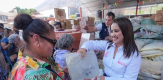 Gladyz Butanda lleva respaldo del Gobierno estatal a Tianguis del Bienestar en Pajacuarán