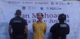 Detiene Guardia Civil a presunto asaltante de comercios en Jacona; le aseguran más de 53 mil pesos