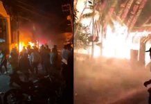 #VIDEO | Cohete cae en puesto de comida y provoca explosión de tanques de gas