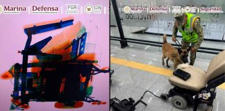 Finge discapacidad para cruzar droga: Cae pasajero en el AICM con cocaína en su silla de ruedas