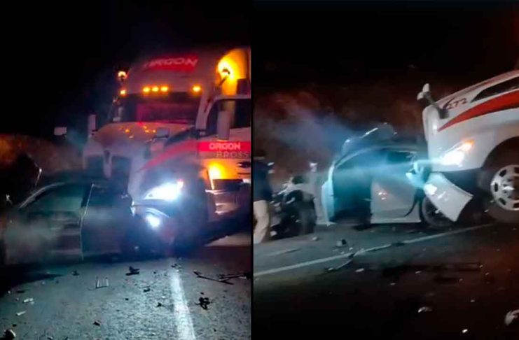 #VIDEO | Un lesionado tras aparatoso choque múltiple en la autopista Siglo XXI