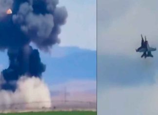 #VIDEO// Dos aviones de combate chocan en pleno show aéreo en Idaho; pilotos logran eyectarse