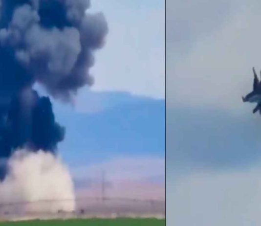 #VIDEO// Dos aviones de combate chocan en pleno show aéreo en Idaho; pilotos logran eyectarse