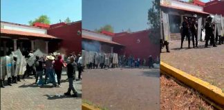 #VIDEO Se registra enfrentamiento durante movilización de comuneros de Sevina en Morelia