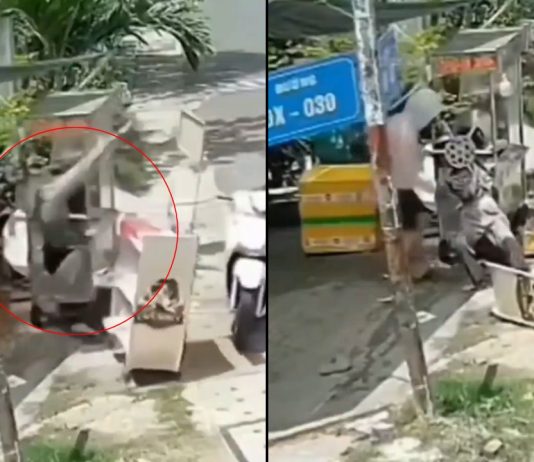 #VIDEO // Vendedora es arrastrada y prensada por su propio exprimidor de caña