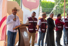 Alexis Velázquez impulsa la restauración del atrio parroquial en Huandacareo