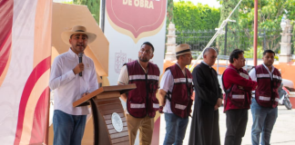Alexis Velázquez impulsa la restauración del atrio parroquial en Huandacareo