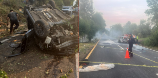 Se registra choque múltiple en la Morelia-Pátzcuaro; reportan dos muertos y al menos igual número de heridos