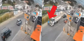 #VIDEO // Ciclista muere tras ser perforado por una varilla de acero en Ecuador