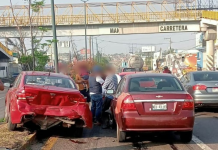 Se registra choque vehicular múltiple en la Morelos Norte, salida a Salamanca