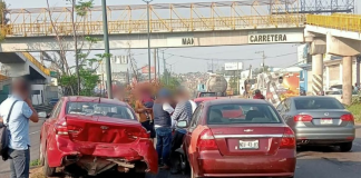 Se registra choque vehicular múltiple en la Morelos Norte, salida a Salamanca