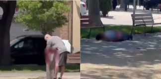 #VIDEO // Sujeto apuñala a su expareja hasta asesinarla en plena plaza