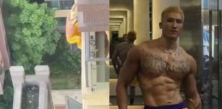 #VIDEO // Por escapar del esposo de su amante entrenador fitness muere al caer de un edificio