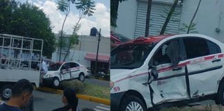 Choque entre camioneta y taxi deja un lesionado en la Chapultepec Sur, Morelia