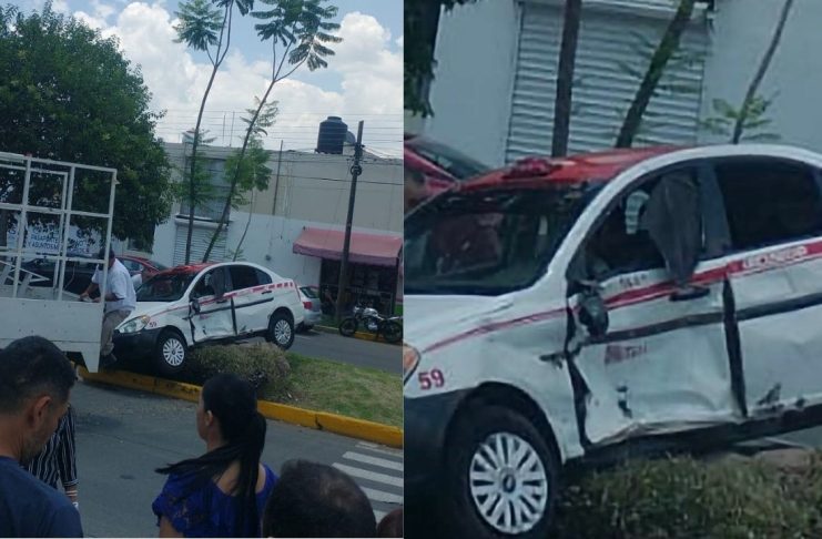 Choque entre camioneta y taxi deja un lesionado en la Chapultepec Sur, Morelia