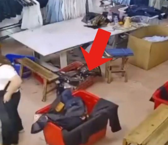 #VIDEO // Madre accidentalmente asfixia a su hijo en fábrica textil en China