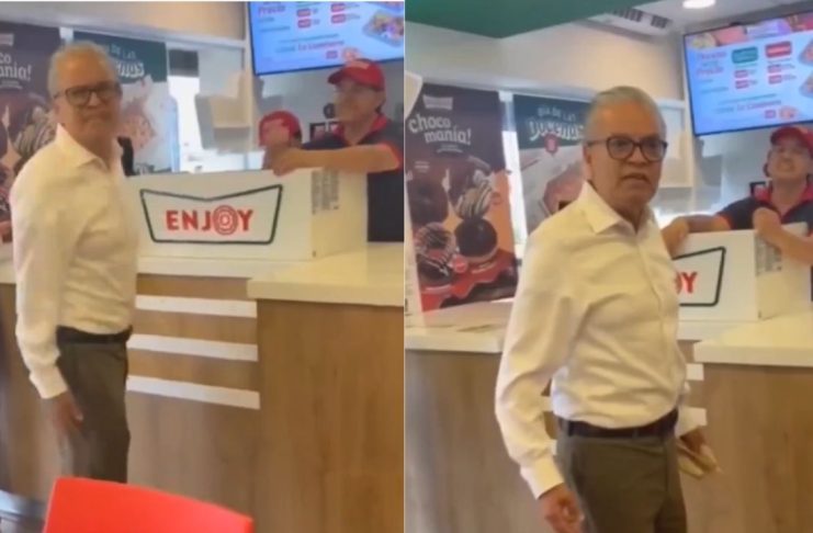 #VIDEO // “Lord Donas”: adulto mayor maltrata y gritar a empleados de establecimiento en Querétaro