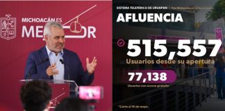 ¡Éxito total! Más de medio millón de usuarios han viajado en el teleférico de Uruapan: Bedolla