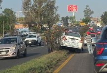 Se registra accidente automovilístico en la avenida Morelos Norte de Morelia
