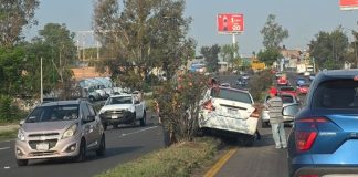 Se registra accidente automovilístico en la avenida Morelos Norte de Morelia