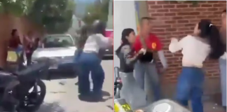#VIDEO // Titular de Protección Civil de Tlaltizapán golpea brutalmente a una mujer a fuera de una escuela