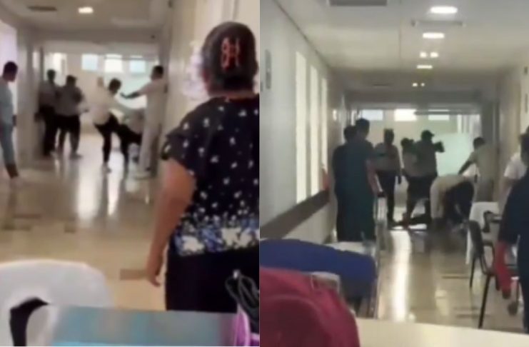 #VIDEO // Pelea en el ISSSTE: líder sindical inicia la riña por no respetar protocolos del hospital