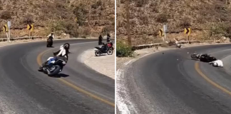 #Video || Choque frontal entre motociclistas en la Sierra de Lobos deja tres jóvenes lesionados
