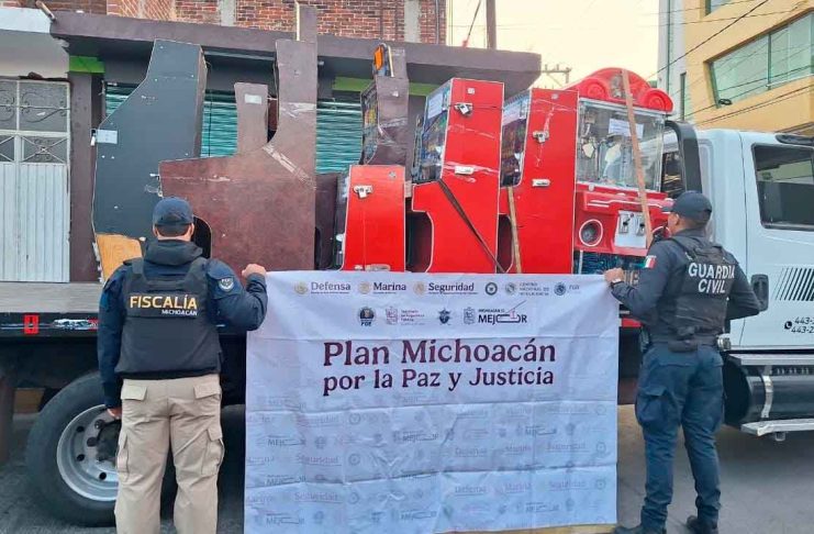 Realiza FGE y SIE acción operativa en Quiroga relacionada con máquinas tragamonedas y minicasinos