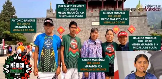 #VIDEO Corredores rarámuris y mixtecos brillan en China; ganan cinco medallas y ponen en alto a México