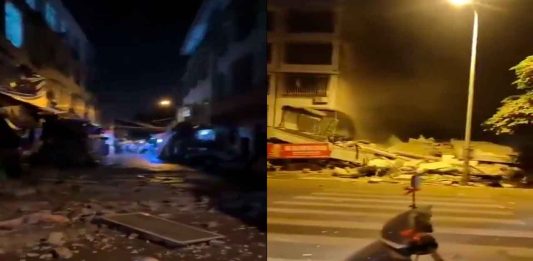 #VIDEO//Captan en video el fuerte sismo que sacudió China y dejó edificios colapsados