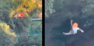 #VIDEO Falla de un arnés provoca caída de un niño en una tirolesa en el Parque Fundidora.