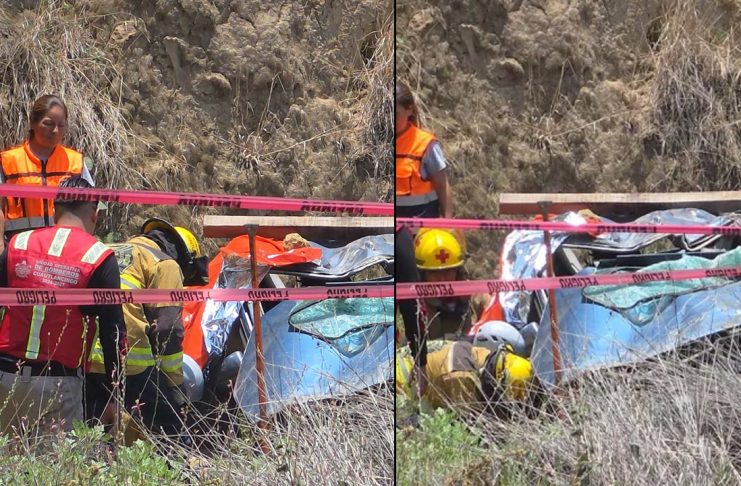 Cae auto a una mina en San Francisco Ocotlán; mueren cuatro jóvenes desaparecidos