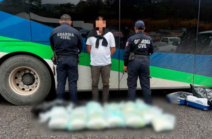 Aseguran Guardianes del Camino más de 27 kg de mariguana en la Autopista Siglo XXI