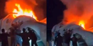 #VIDEO // Avión privado con seis pasajeros se desploma en autopista de Laredo, Texas, hay un muerto