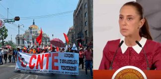 #VIDEO // Sheinbaum señala provocaciones en protesta de la CNTE: “No creo que sean maestros”