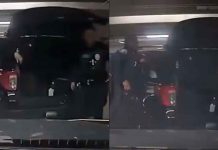 #VIDEO // Captan a policía dispararle por accidente a otro oficial en un estacionamiento en Pasadena, California